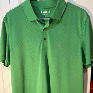 ** Green Izod Collard Golf Shirt **